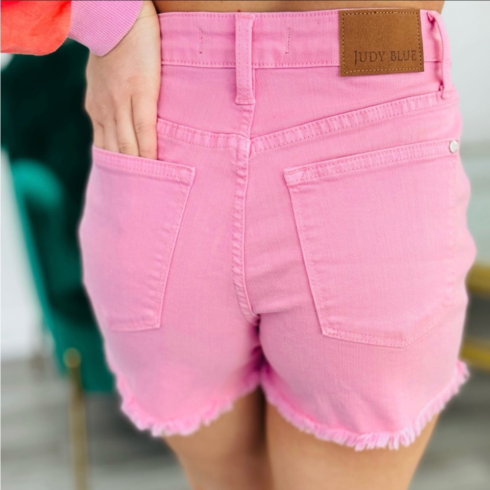 Judy Blue Pink Denim Shorts NWT